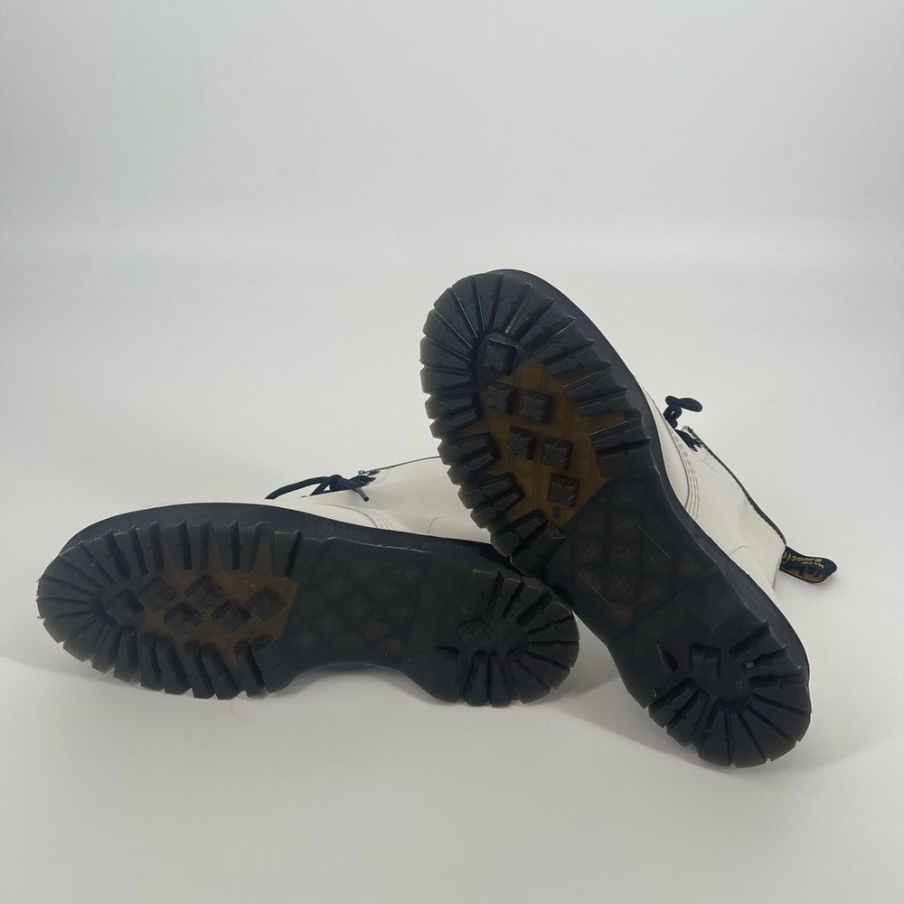 Dr. Martens White Leather Women's Boots - Picture 7 of 9